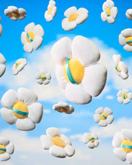 Fairy Bomb Smurfette Daisy Flower Shimmer Puff — Smurf'Sugar